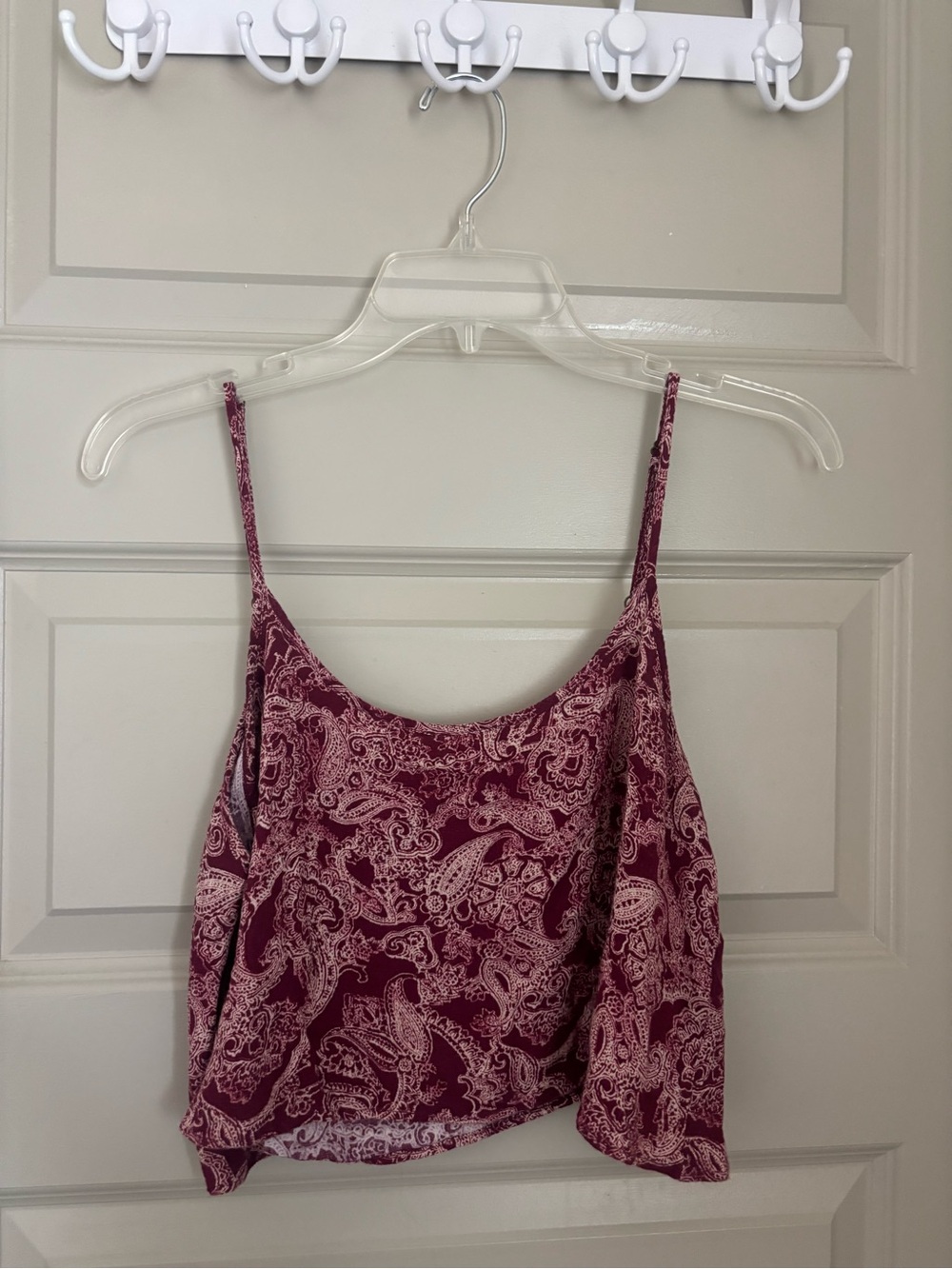 Burgundy Paisley Spaghetti Strap Camisole